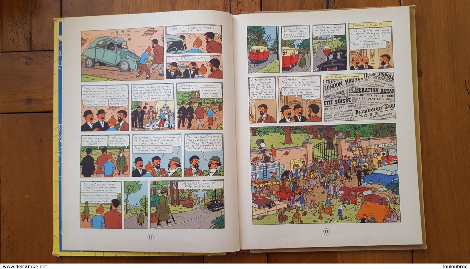 HERGE TINTIN L'AFFAIRE TOURNESOL 1956 CASTERMAN IMPRIME LEONARD DANIEL 1956   VOIR LES SCANS - Tintin