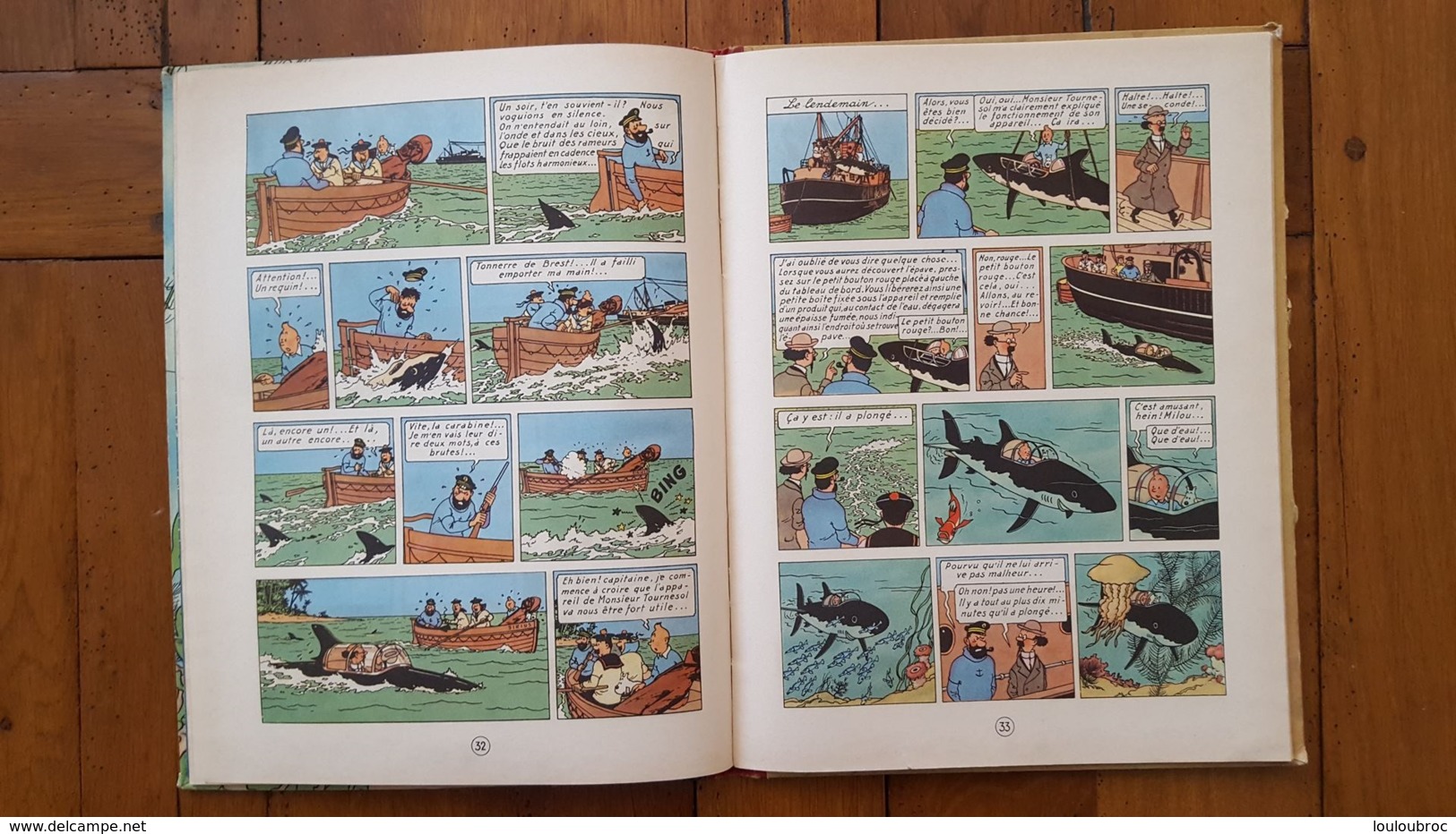 HERGE TINTIN LE TRESOR DE RACKHAM LE ROUGE 1947 CASTERMAN  IMPRIME EN BELGIQUE VOIR LES SCANS - Tintin