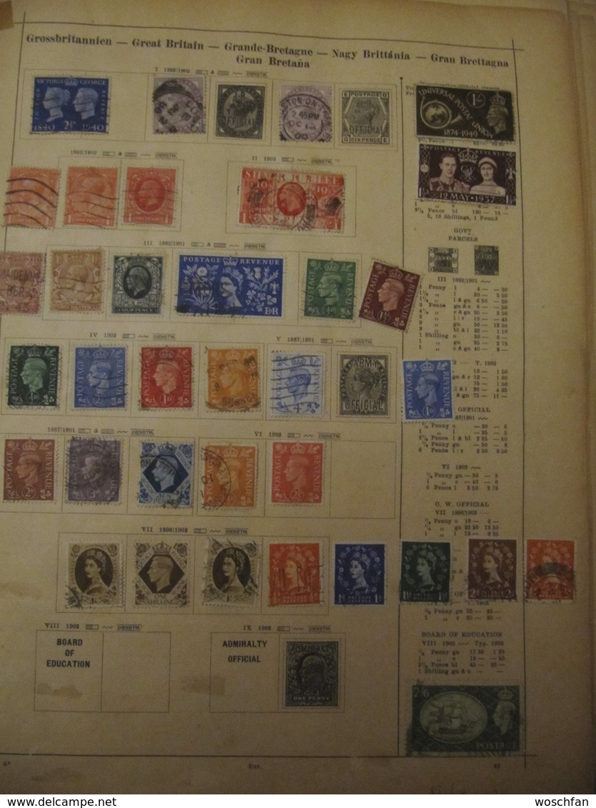 Ancient UK Great Britain Stamps From Ancient Albums, See Pics! - Sammlungen