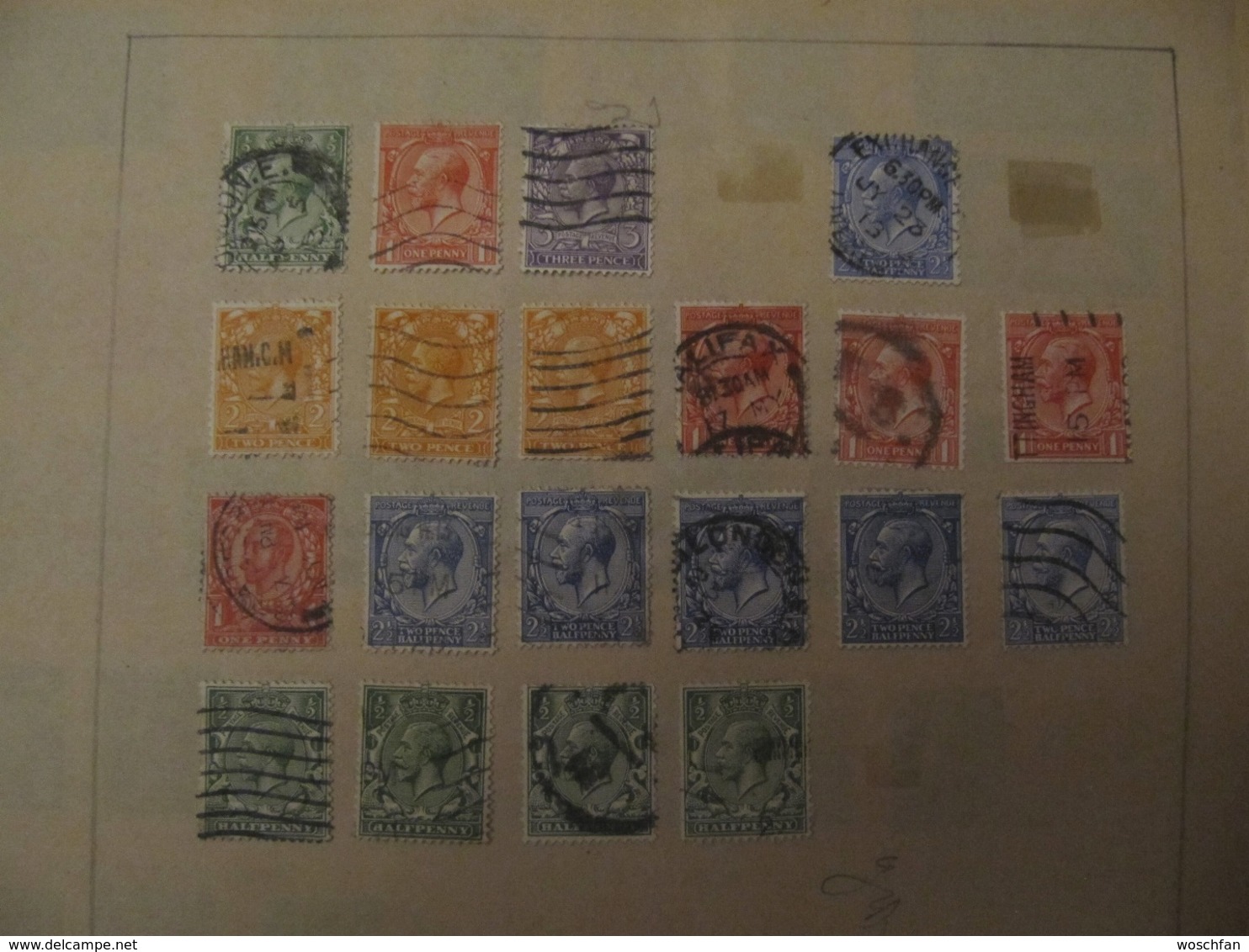 Ancient UK Great Britain Stamps From Ancient Albums, See Pics! - Sammlungen