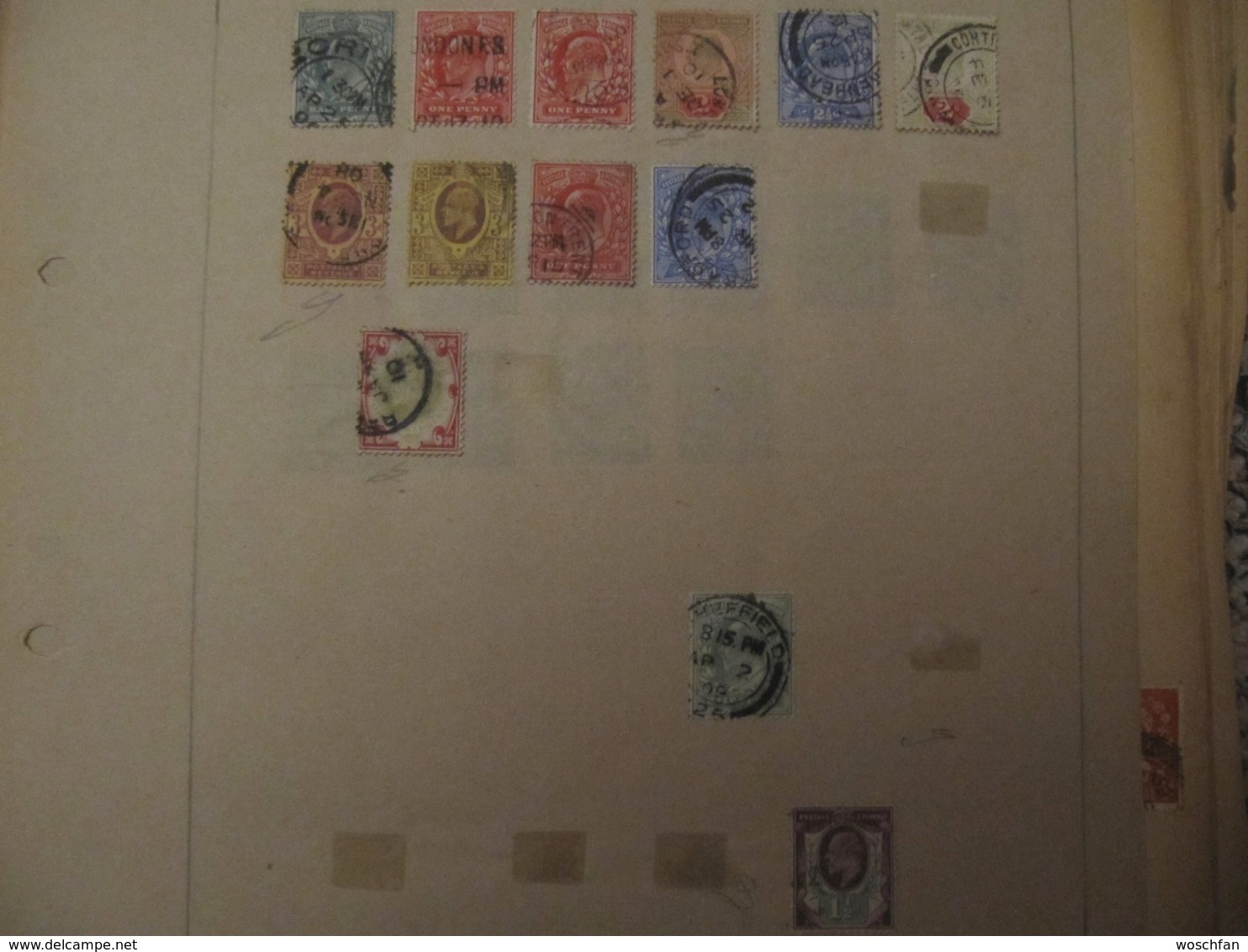 Ancient UK Great Britain Stamps From Ancient Albums, See Pics! - Sammlungen