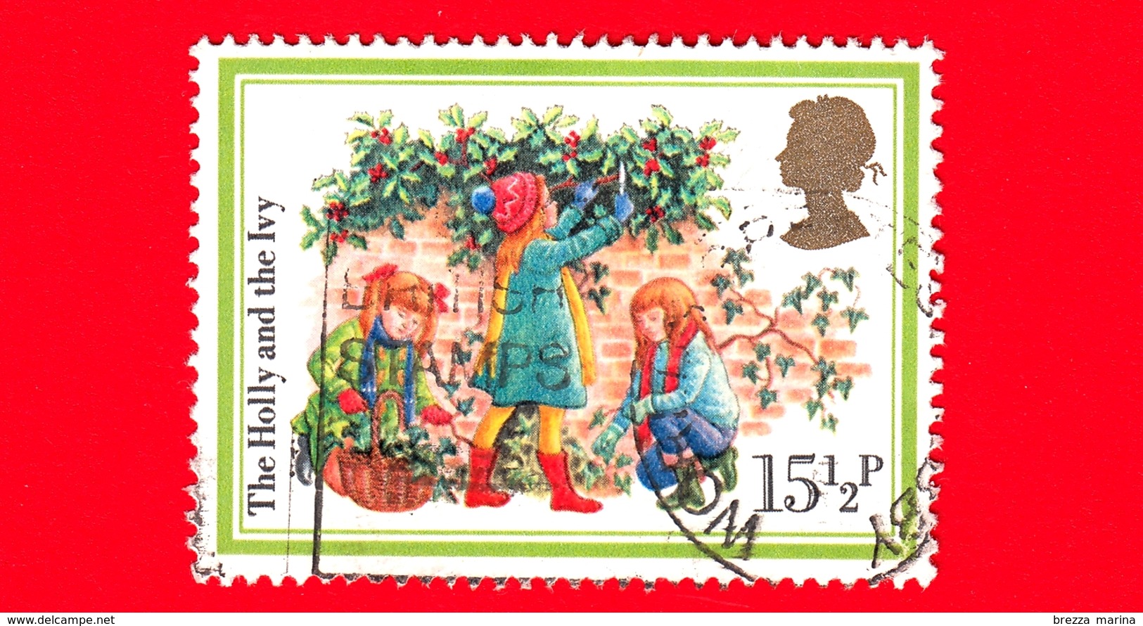 GB  - UK - GRAN BRETAGNA - 1982 - Natale - Christmas - Agrifoglio E Edera -  The Holly And The Ivy - 15 ½ - Used Stamps