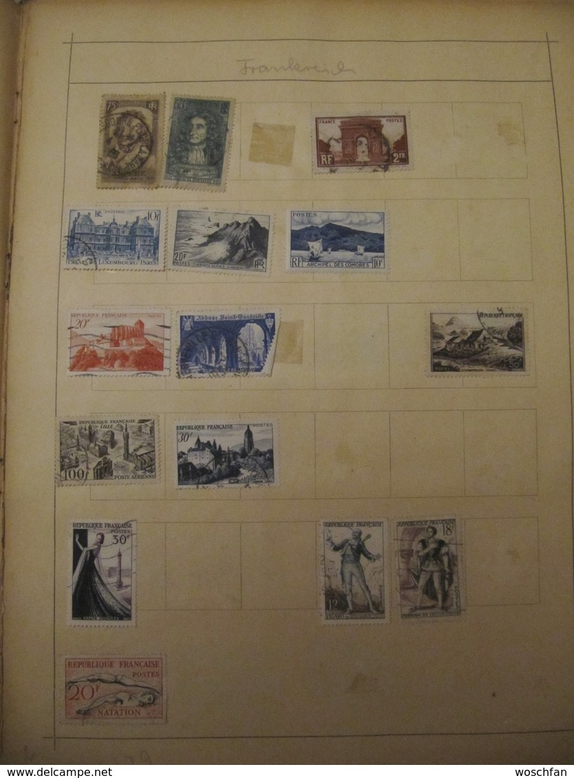 Ancient France and colonies stamps from ancient albums, see pics!