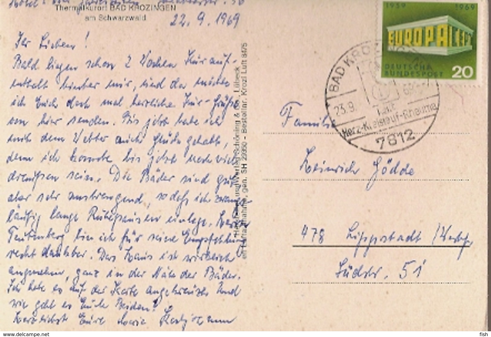 Germany  & Circulated, Greetings From  Bad Krozingen Am Schwarzwald 1969 (8688) - Bad Krozingen