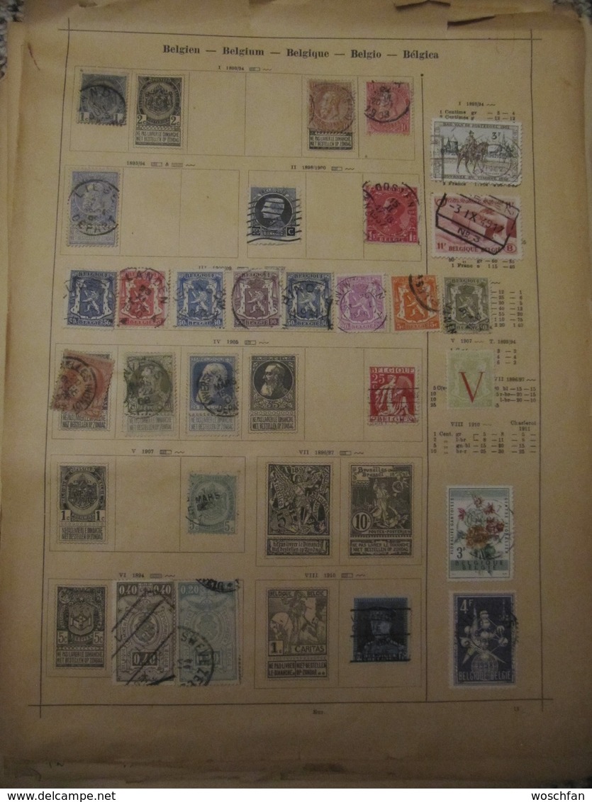 Ancient Belgium Stamps From Ancient Albums, See Pics! - Sammlungen