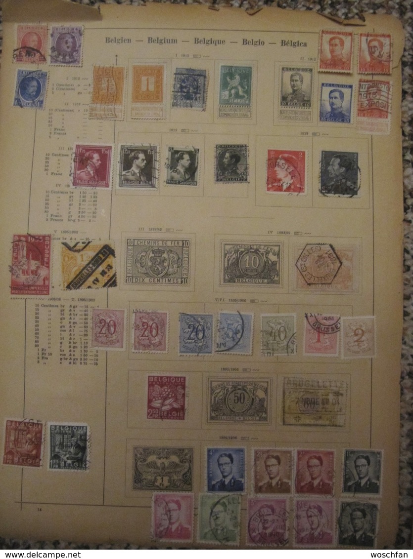 Ancient Belgium Stamps From Ancient Albums, See Pics! - Sammlungen