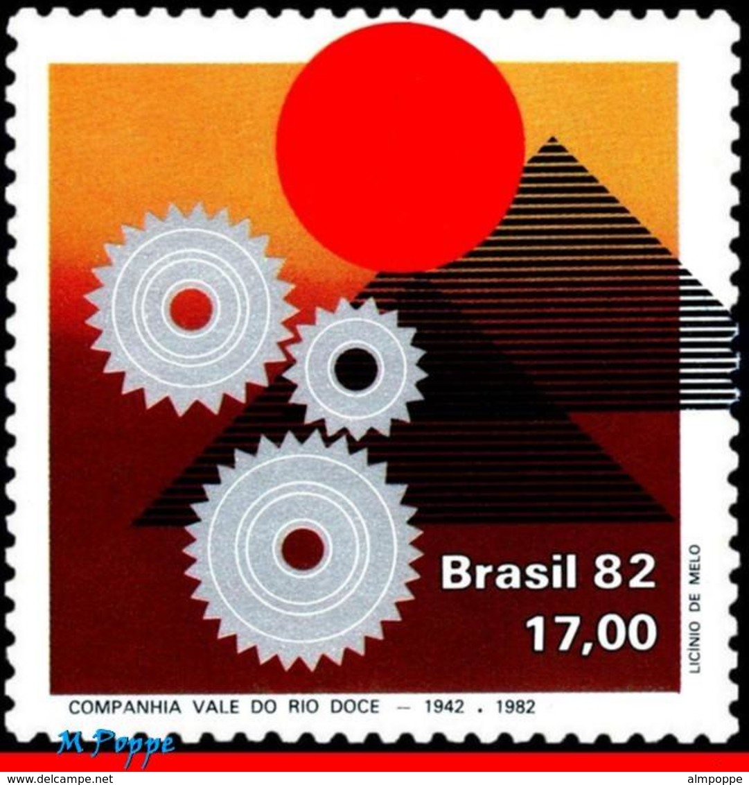 Ref. BR-1799 BRAZIL 1982 INDUSTRY, VALE DO RIO DOCE, MINING, CO, MI# 1899, MNH 1V Sc# 1799 - Mineralien