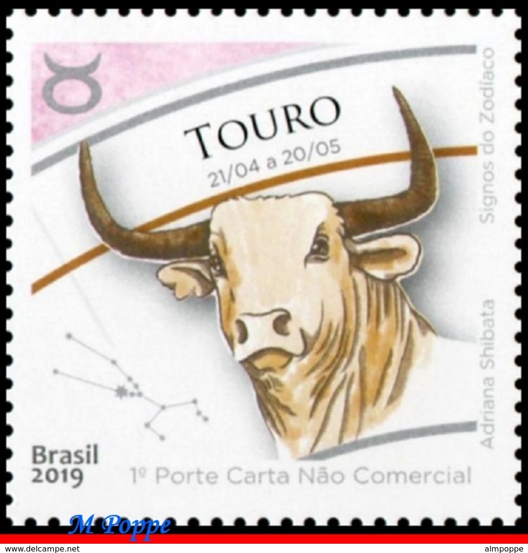 Ref. BR-V2019-SIGN BRAZIL 2019 ASTROLOGY, ZODIAC SIGNS, ARIES, TAURUS GEMINI, SET MNH 3V - Ungebraucht