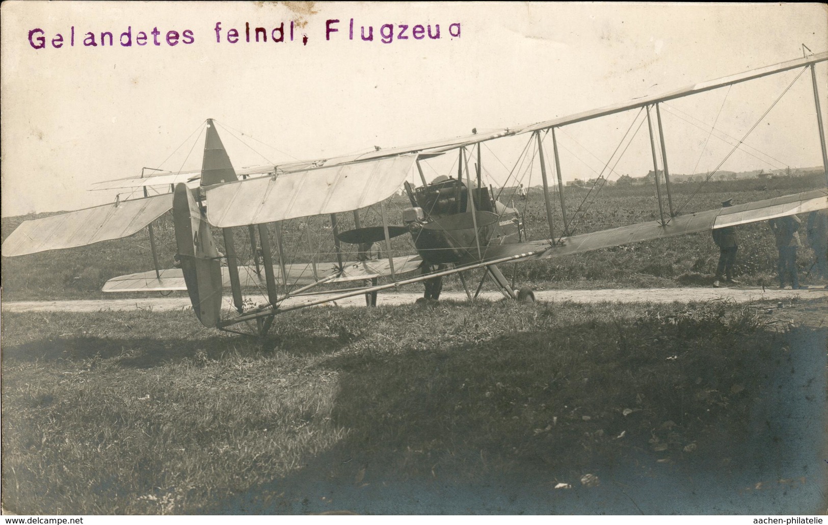 Fieldpost 2 Cards Hostile Aircraft Feindl.Flugzeug He36 - War 1914-18