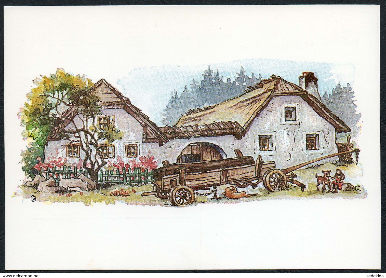 C4347 - TOP Künstlerkarte Aquarell - Bauernhaus Blättergraben Waldviertel - Pfingstsammlung Des Landes Niederösterreich - Zwettl