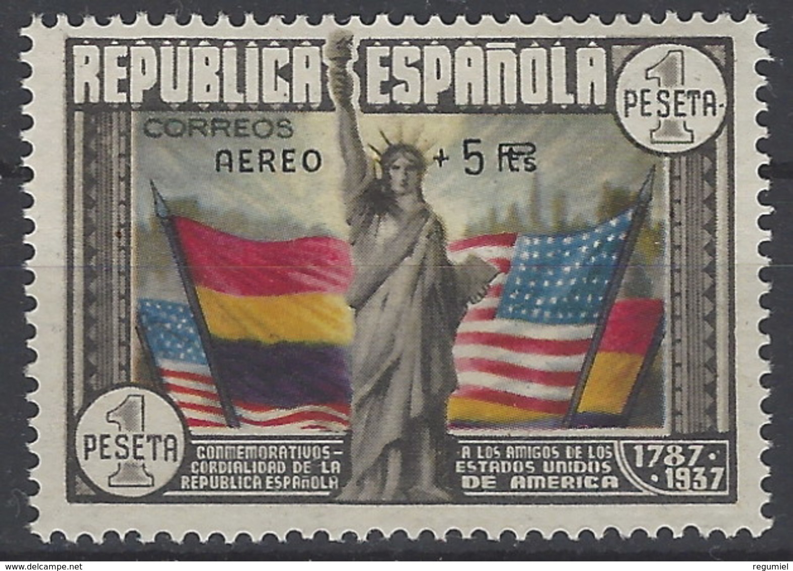 España 0765 ** EEUU 1938. Sobrecarga Falsa - Nuevos