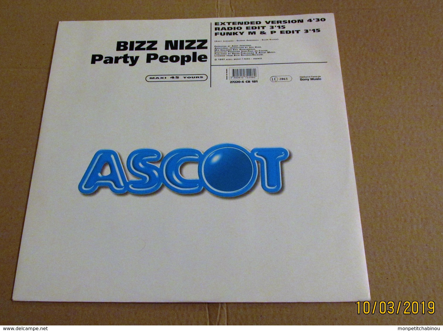 MAXI 45T BIZZ NIZZ : Party People - 45 T - Maxi-Single