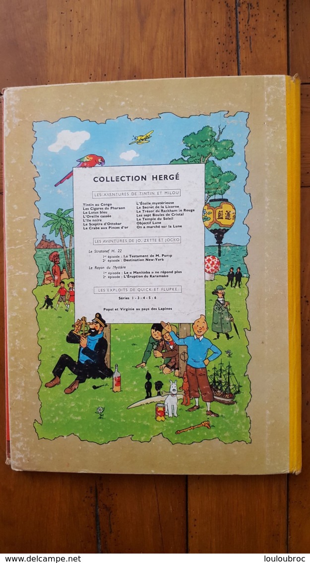 HERGE TINTIN LE LOTUS BLEU CASTERMAN 1946 IMPRIME 1955 LEONARD DANIEL VOIR LES SCANS - Tintin