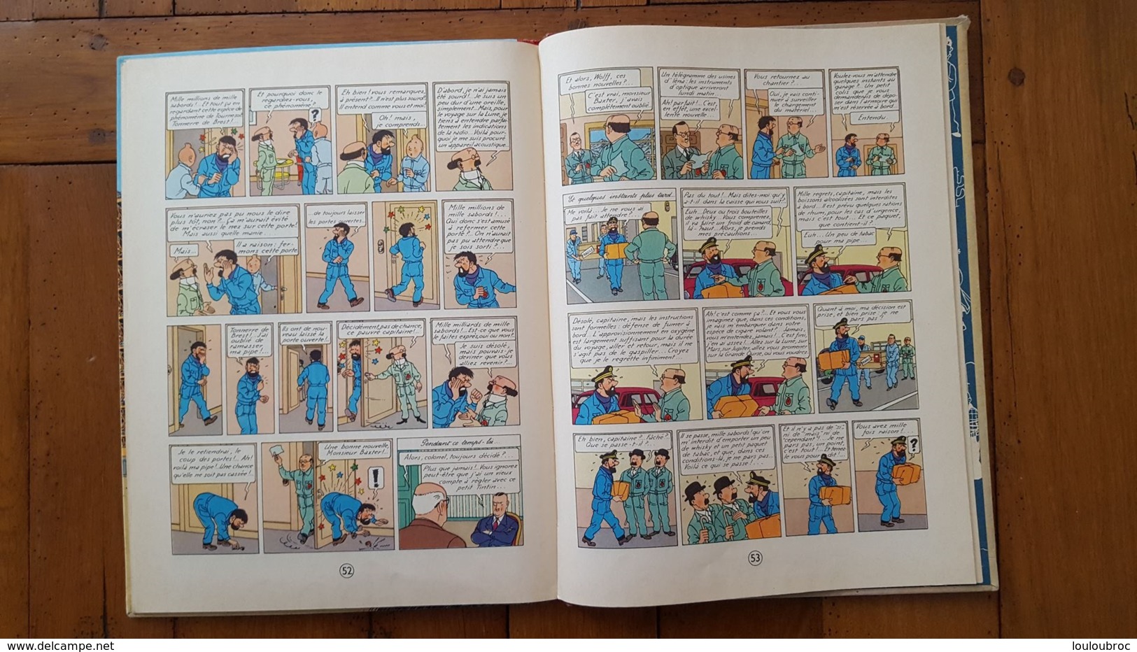 HERGE TINTIN OBJECTIF LUNE CASTERMAN 1953 IMPRIME EN BELGIQUE VOIR LES SCANS - Tintin