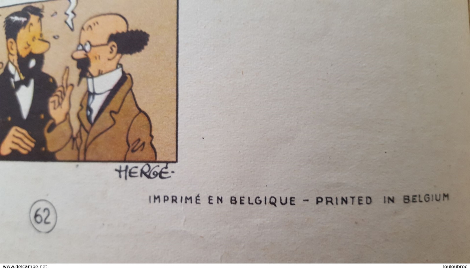 HERGE TINTIN LE TRESOR DE RACKHAM LE ROUGE CASTERMAN  1947 IMPRIME EN BELGIQUE - Tintin