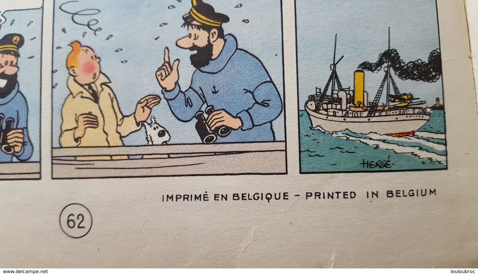 HERGE TINTIN L'ETOILE MYSTERIEUSE CASTERMAN 1947 IMPRIME EN BELGIQUE VOIR LES SCANS - Tintin