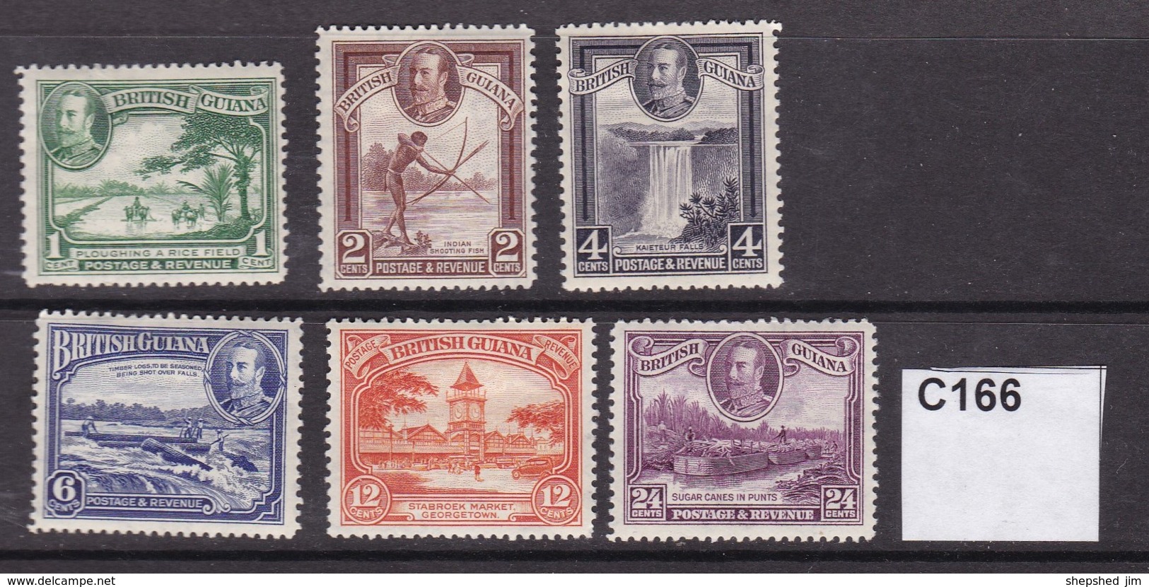 British Guiana 1934 6 Values To 24c (MM) - British Guiana (...-1966)