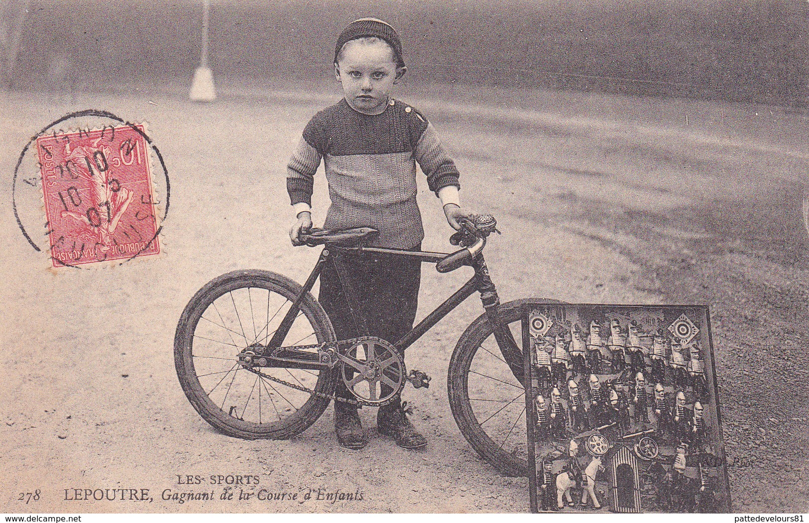 CPA (84) AVIGNON LEPOUTRE Gagnant De La Course D' Enfants Cycliste Sport Vélo Bicyclette Radsport (2 Scans) - Avignon