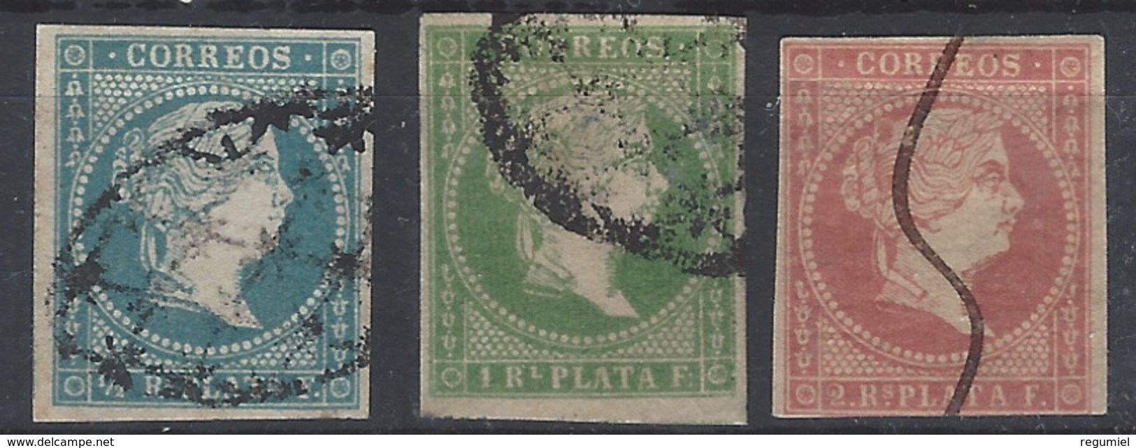 Antillas U 07/9 (o) Isabel II. 1857. - Cuba (1874-1898)