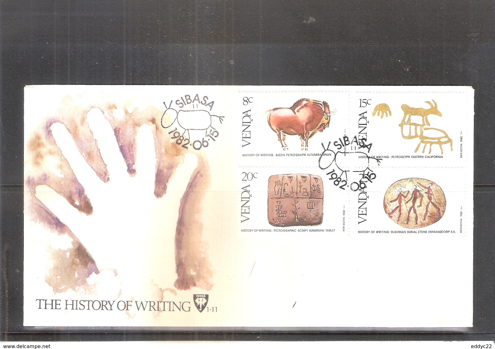 Archéologie - FDC Venda - 1982 - The History Of Writing - Archéologie