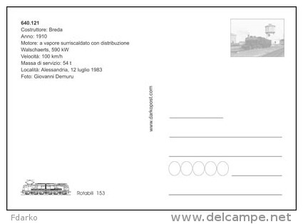 153 Treno 640.121 Vapore Breda Alessandria Rairoad Trein Railweys Treni Steam Chemin De Fer - Treni