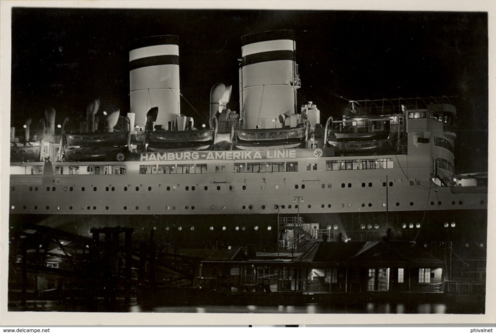 BARCOS / SHIPS , TARJETA POSTAL NO CIRCULADA ,  HAMBURG - AMERIKA LINIE - Comercio