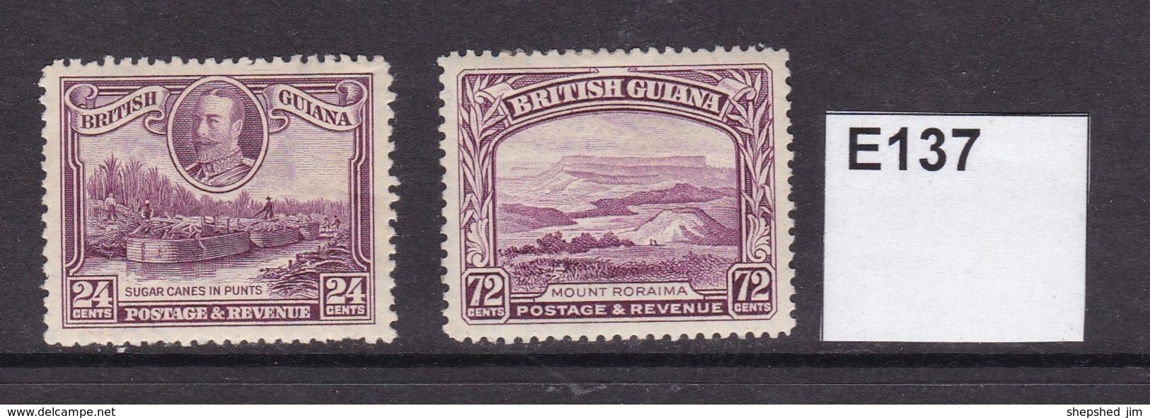 British Guiana 1934 24c And 72c (MM) - British Guiana (...-1966)