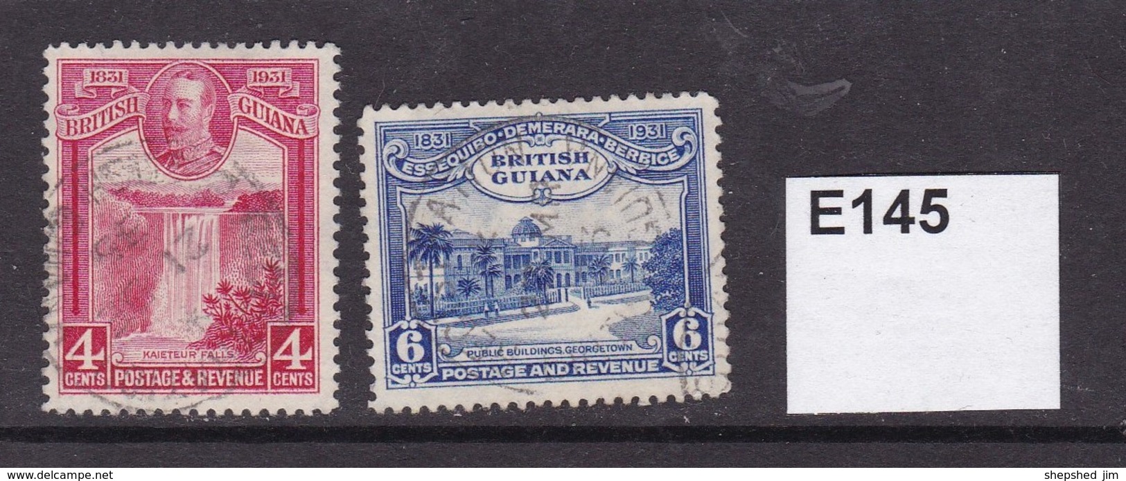 British Guiana 1931 Centenary Of County Union 4c And 6c - British Guiana (...-1966)