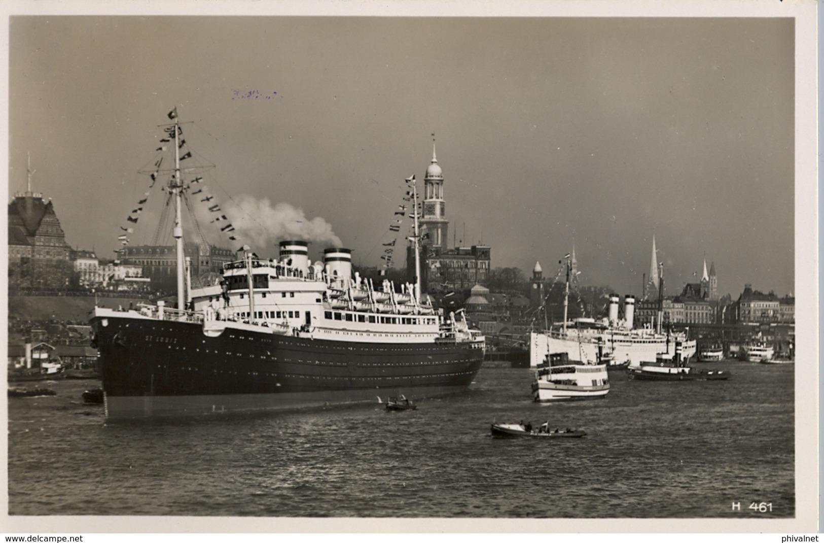 1935 BARCOS / SHIPS , TARJETA POSTAL NO CIRCULADA , HAMBURG , AUSREISE DES M.S. 2 ST. LOUIS " , HAMBURG - AMERIKA LINIE - Sonstige & Ohne Zuordnung