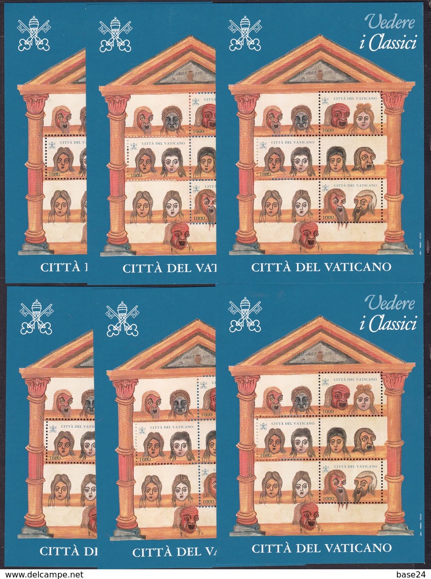 1997 Vaticano Vatican CLASSICI  CLASSICS 6 Foglietti Nuovi MNH** 6 Souv.sheets - Blocchi E Foglietti