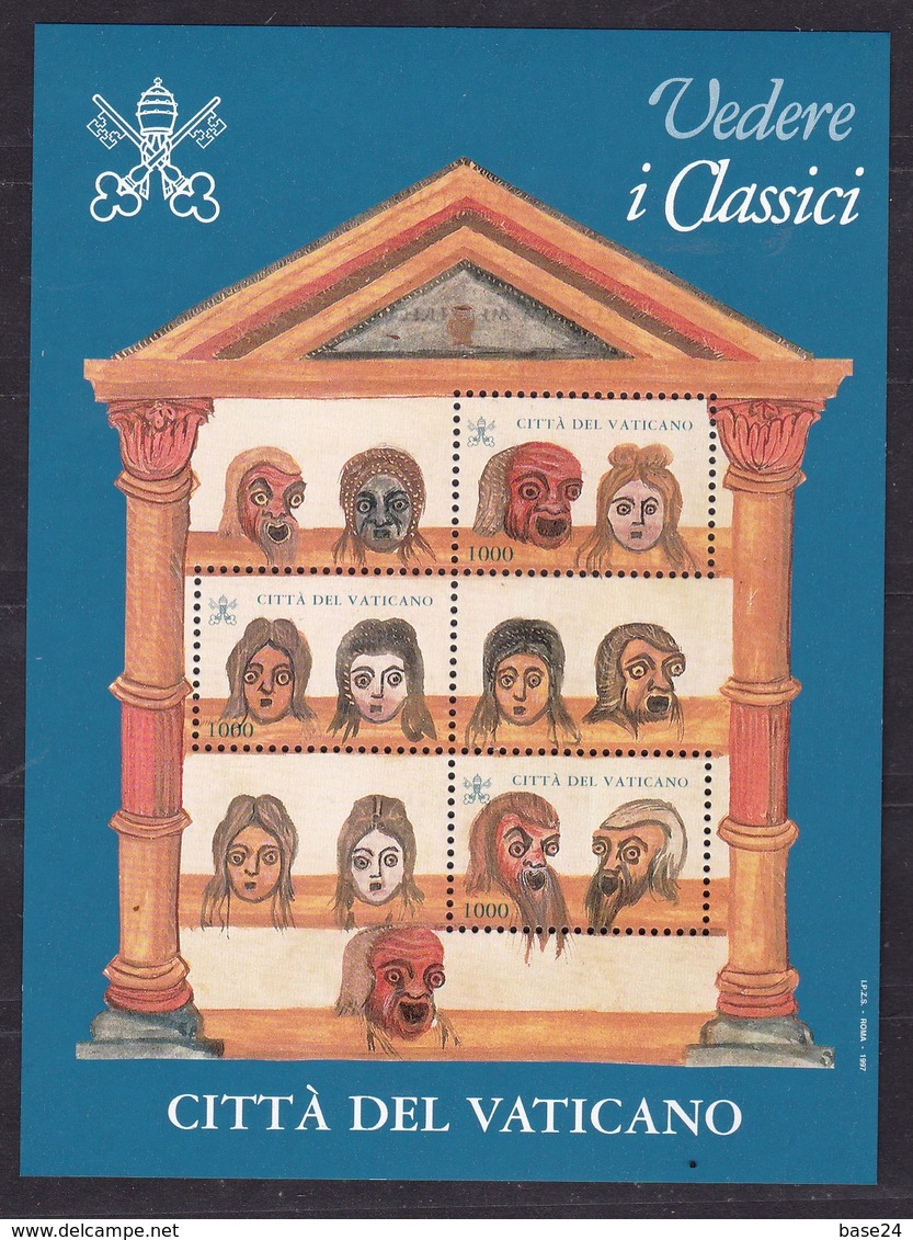 1997 Vaticano Vatican CLASSICI - CLASSICS Foglietto Di 3 Valori MNH** Souvenir Sheet - Blocchi E Foglietti