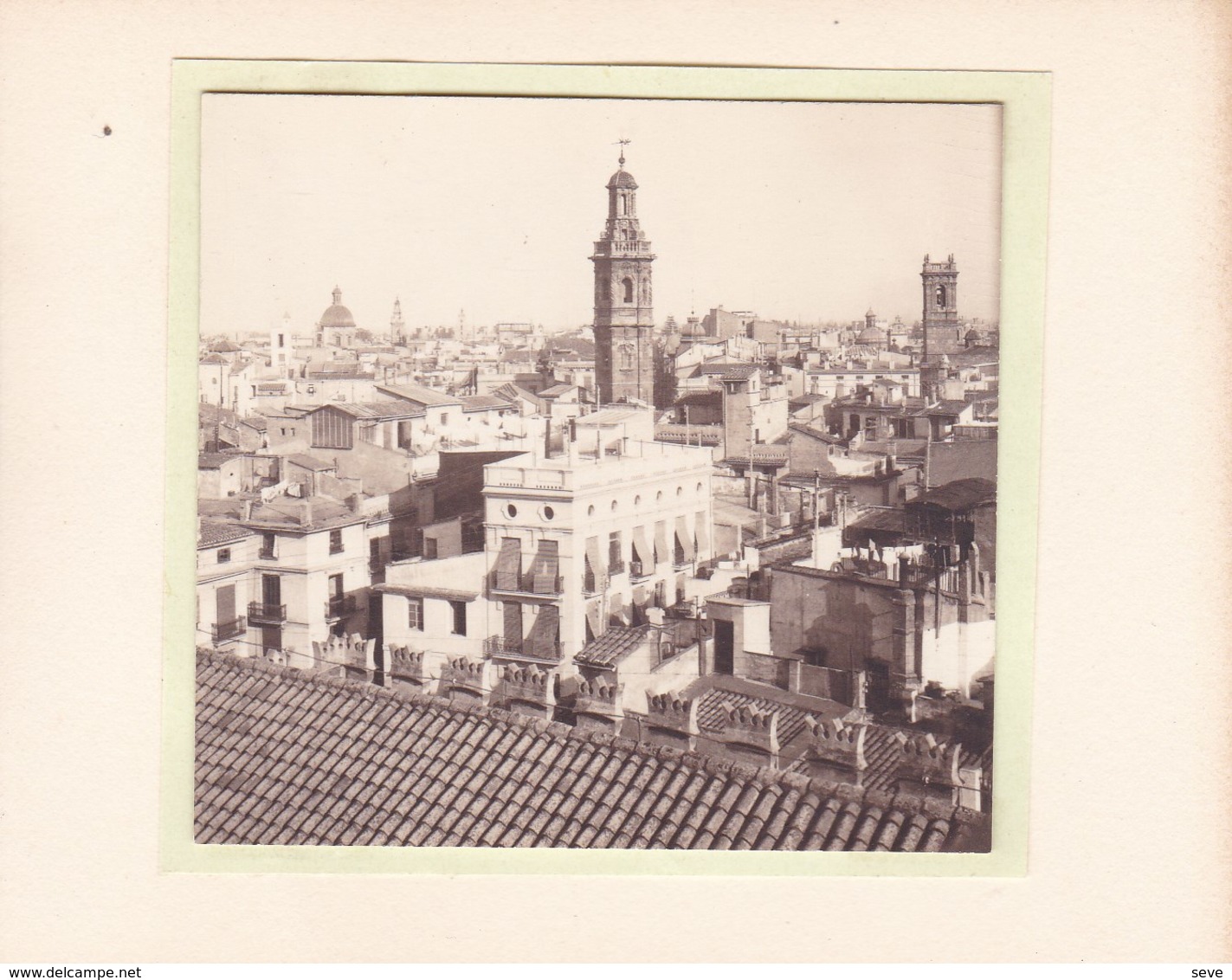 VALENCE VALENCIA ESPAGNE Vue D'ensemble Photo Amateur 1930 Format Environ 4,5 X 3,5 - Lugares