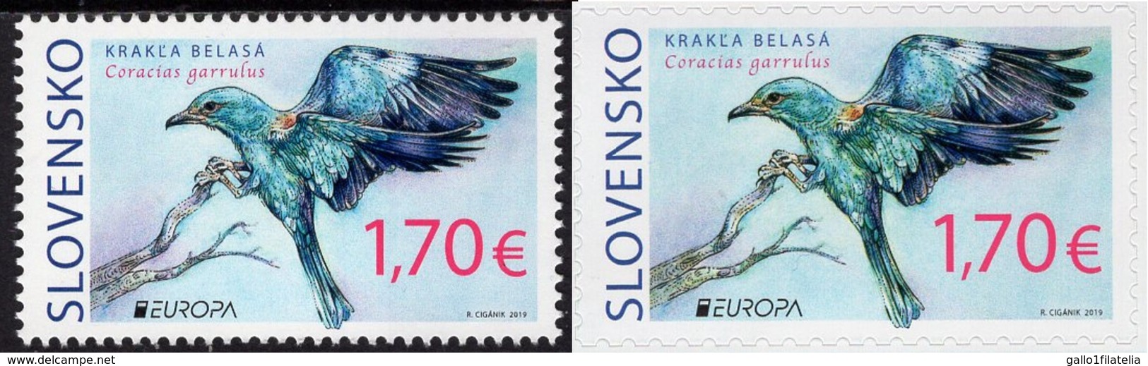 2019 - SLOVACCHIA / SLOVAKIA - EUROPA  CEPT - UCCELLI / BIRDS - SET COMPLETO. MNH. - 2019