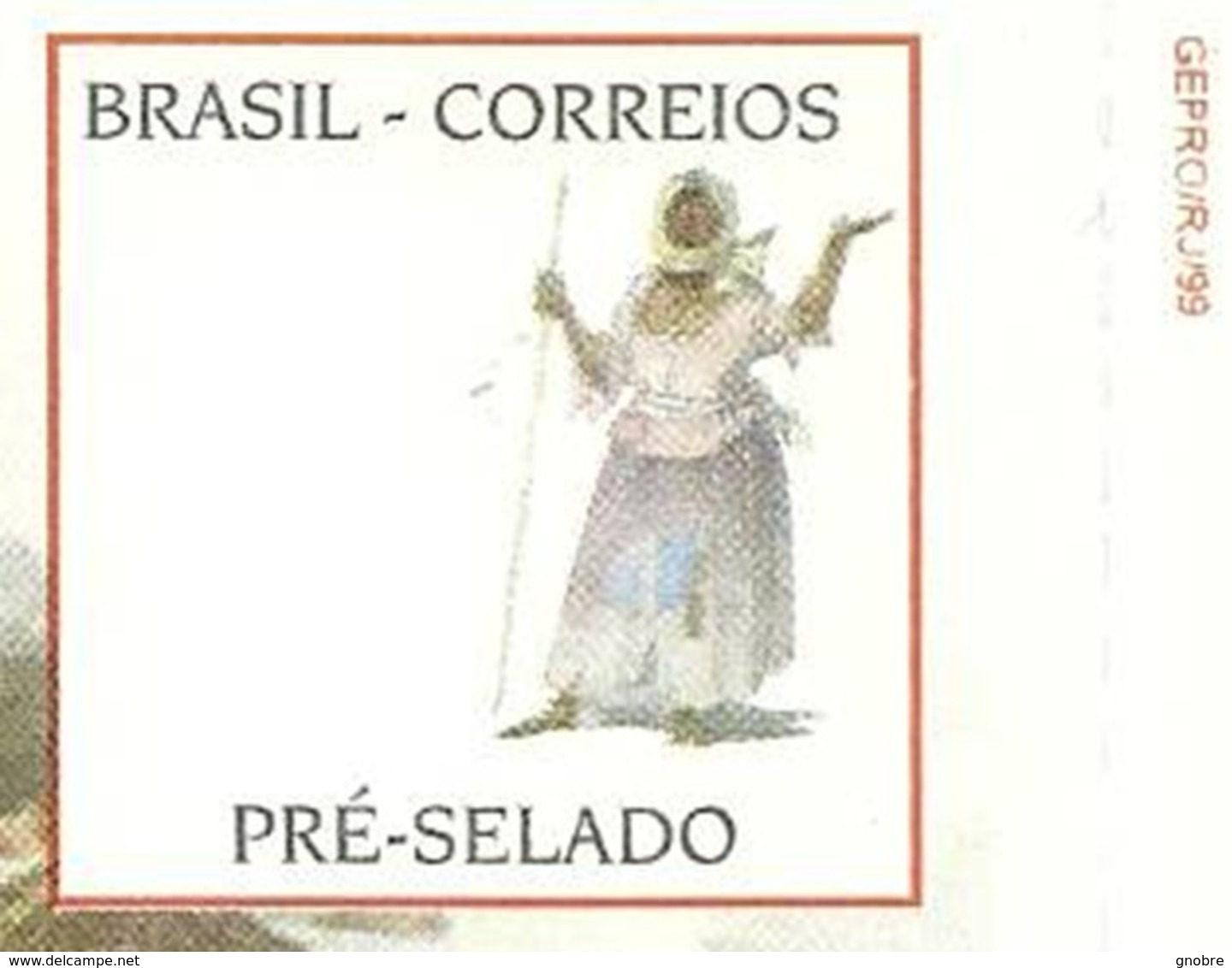 Brazil 1999 Regular Aerogram Prepaid Stationery Old Rio De Janeiro Debret Fountain - Mint - Entiers Postaux