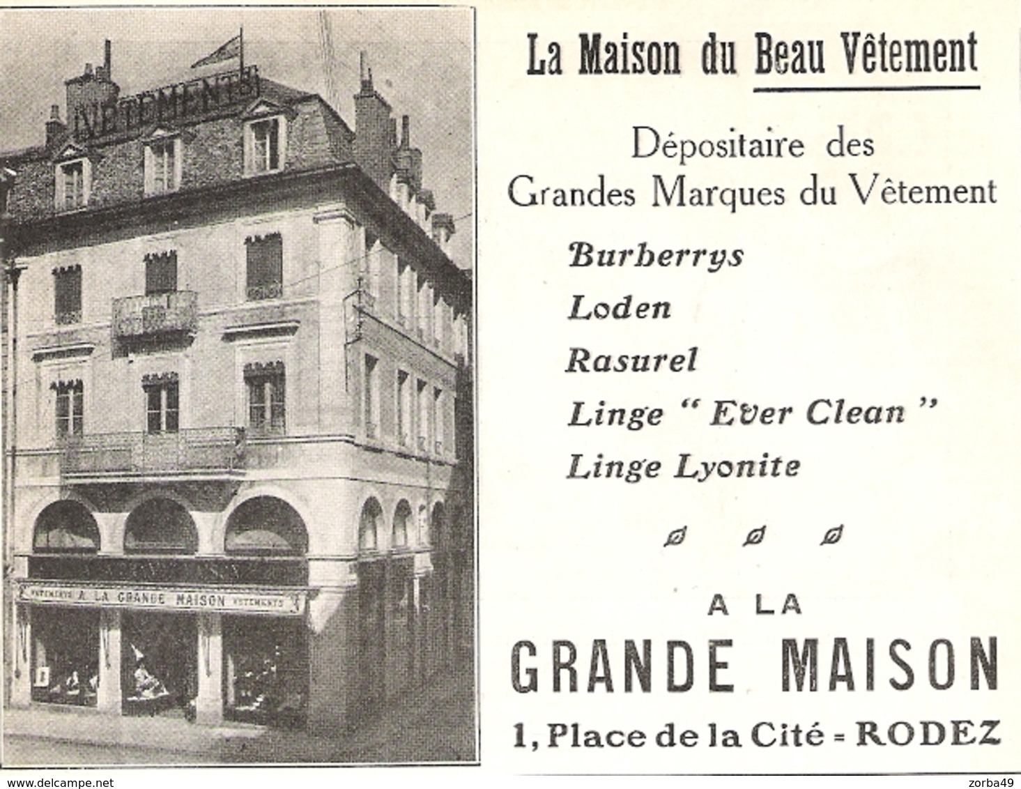 RODEZ A La Grande Maison 1 Place De La Cité   1922 - Unclassified