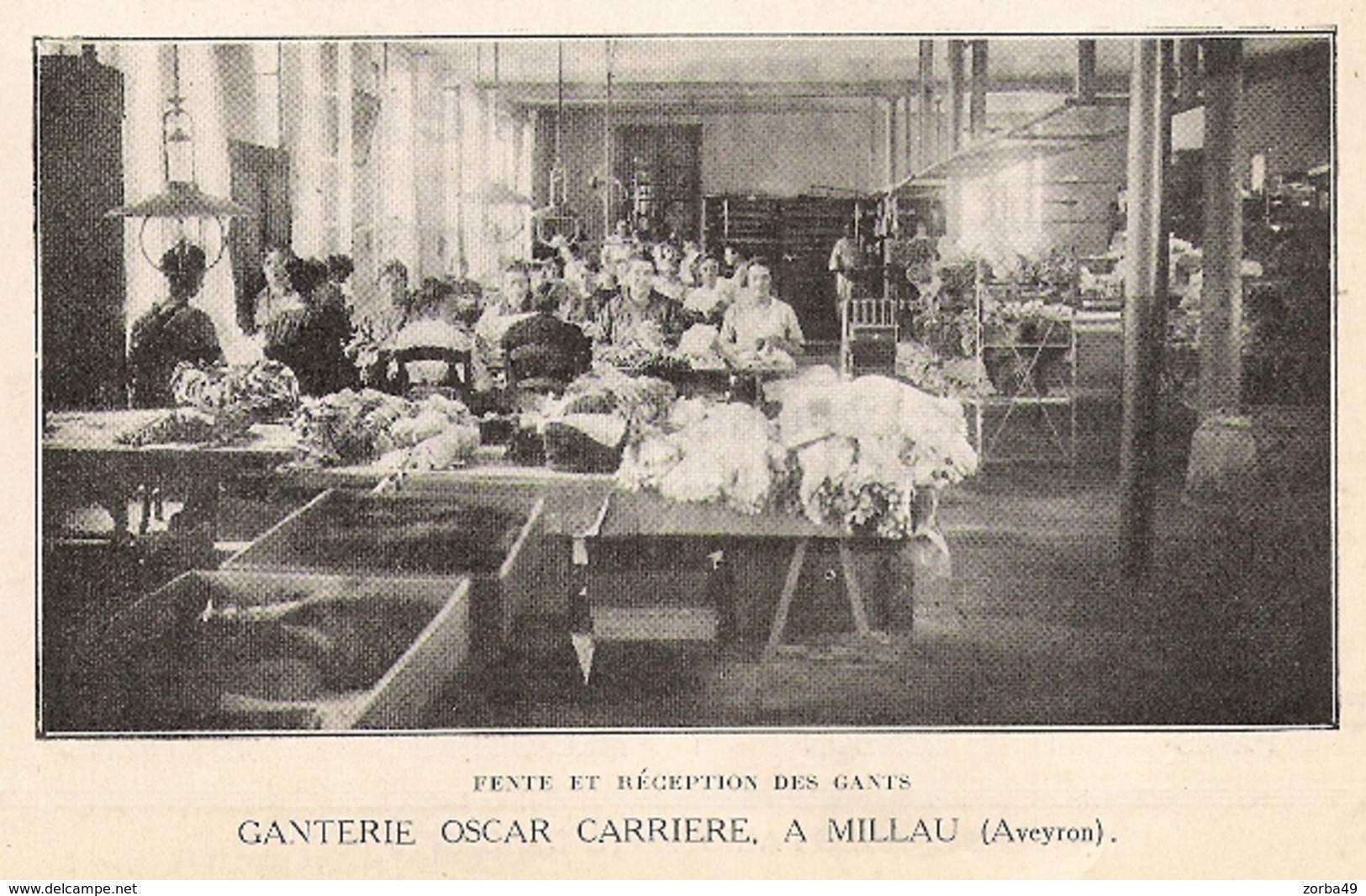 MILLAU Ganterie Oscar Carrière  Fente Et Réception Des Gants  1922 - Unclassified