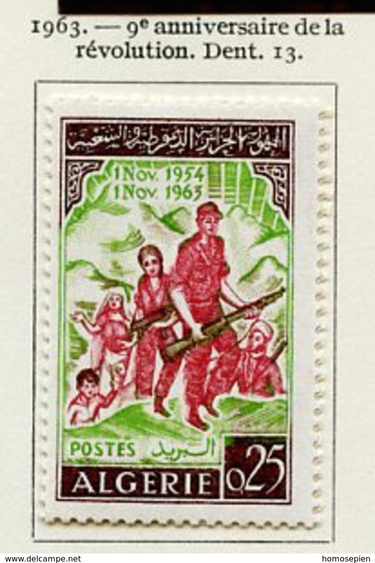 Algérie - Algerien - Algeria 1963 Y&T N°382 - Michel N°411 *** - 25c La Révolution - Algeria (1962-...)