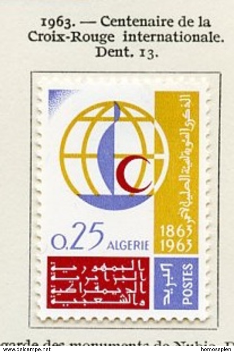 Algérie - Algerien - Algeria 1963 Y&T N°383 - Michel N°412 * - 25c Croix Rouge - Algeria (1962-...)