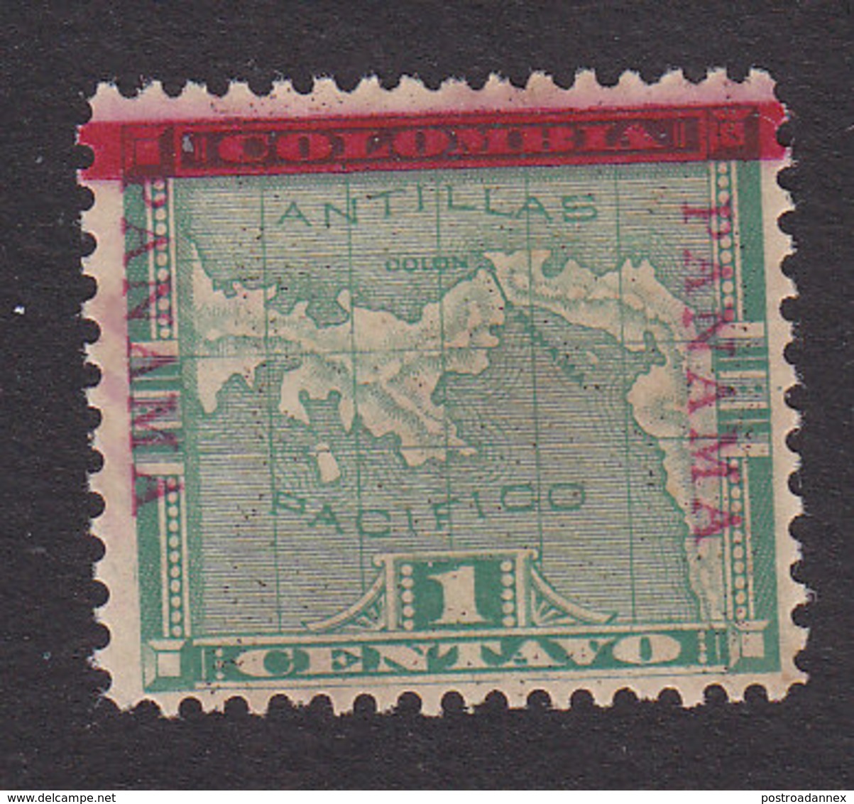 Panama, Scott #71b, Used?, Map Overprinted, Issued 1903 - Panama