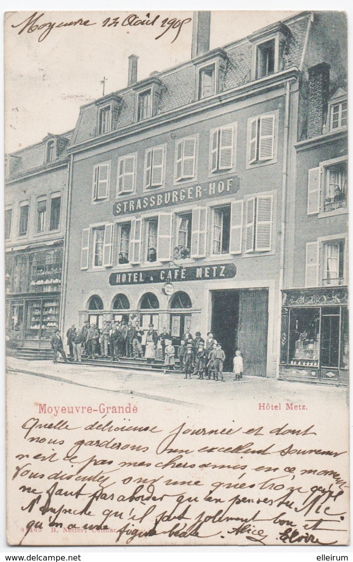 MOYEUVRE-GRANDE (57) HOTEL METZ . 1905. - Other & Unclassified