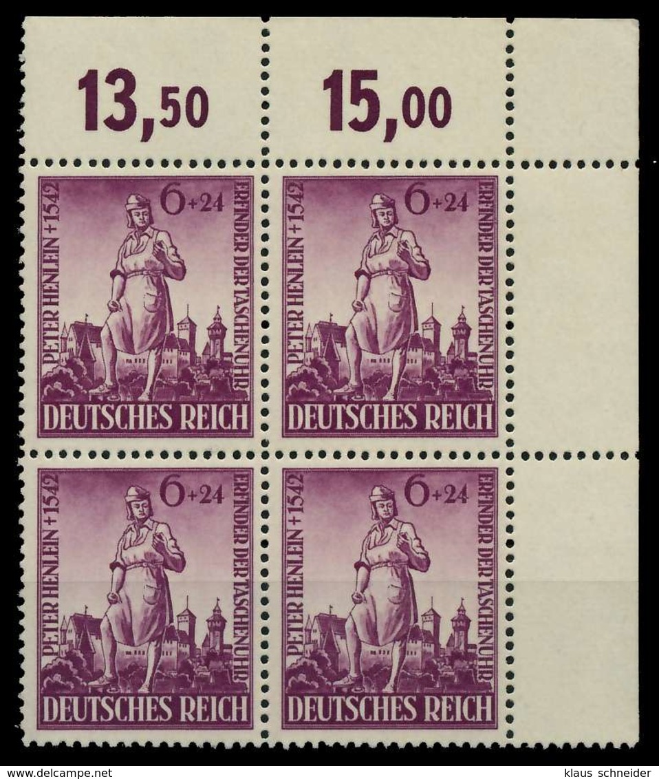 3. REICH 1942 Nr 819 Postfrisch VIERERBLOCK ECKE-ORE X780262 - Ungebraucht