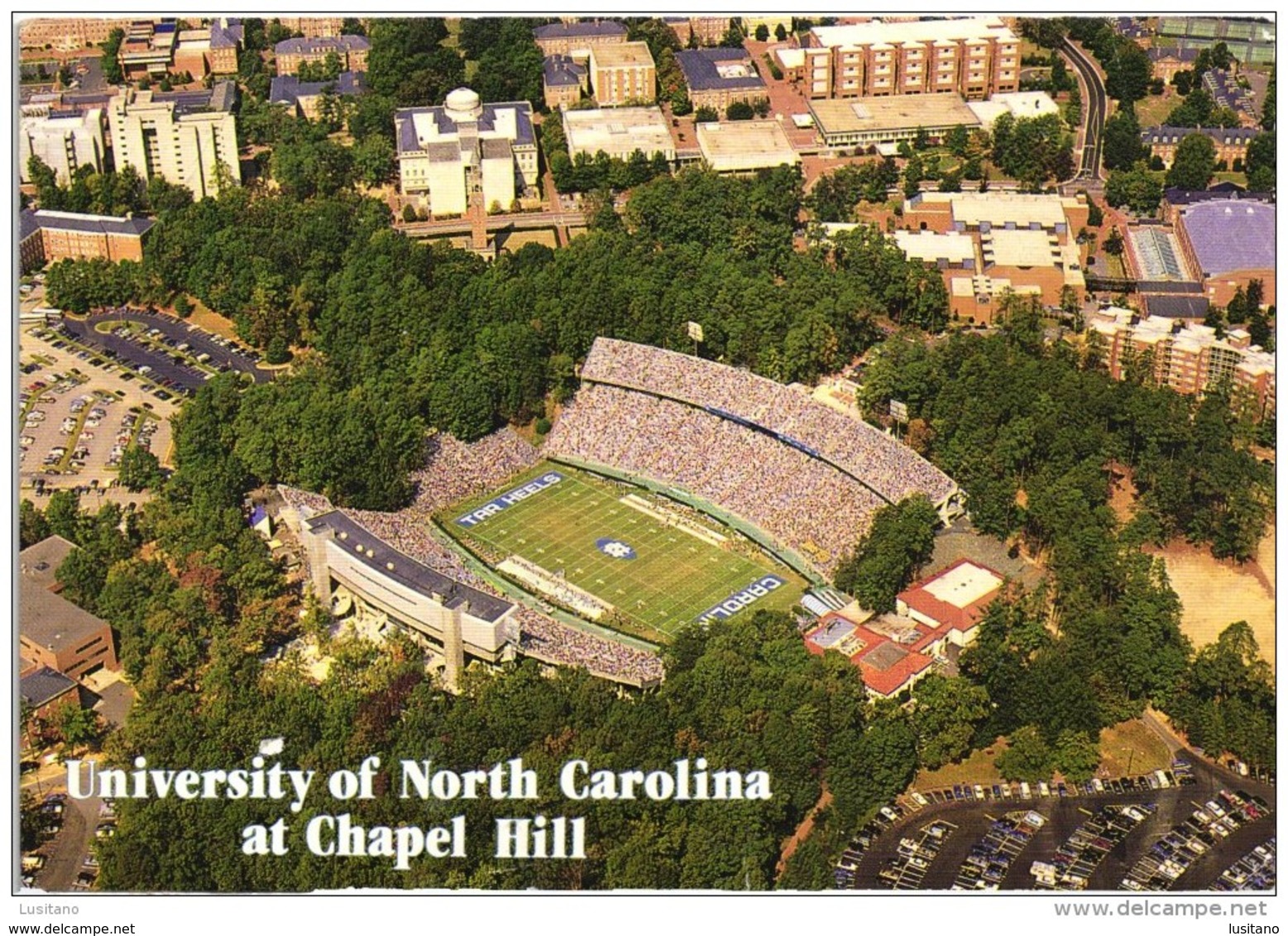 Stadium, Football Stadium Stade Estadio , Aerial View, University Of North Carolina, CHAPEL HILL, North Carolina STAMP - Chapel Hill