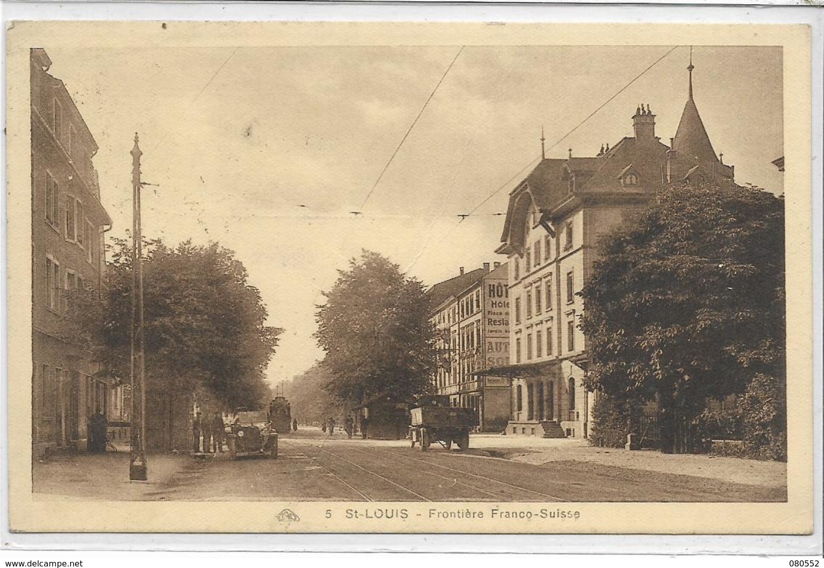 68 SAINT-LOUIS . La Frontière Franco-Suisse , Camion , Vieille Voiture , Hôte , édit : CAP , écrite En 1930 , état Extra - Saint Louis