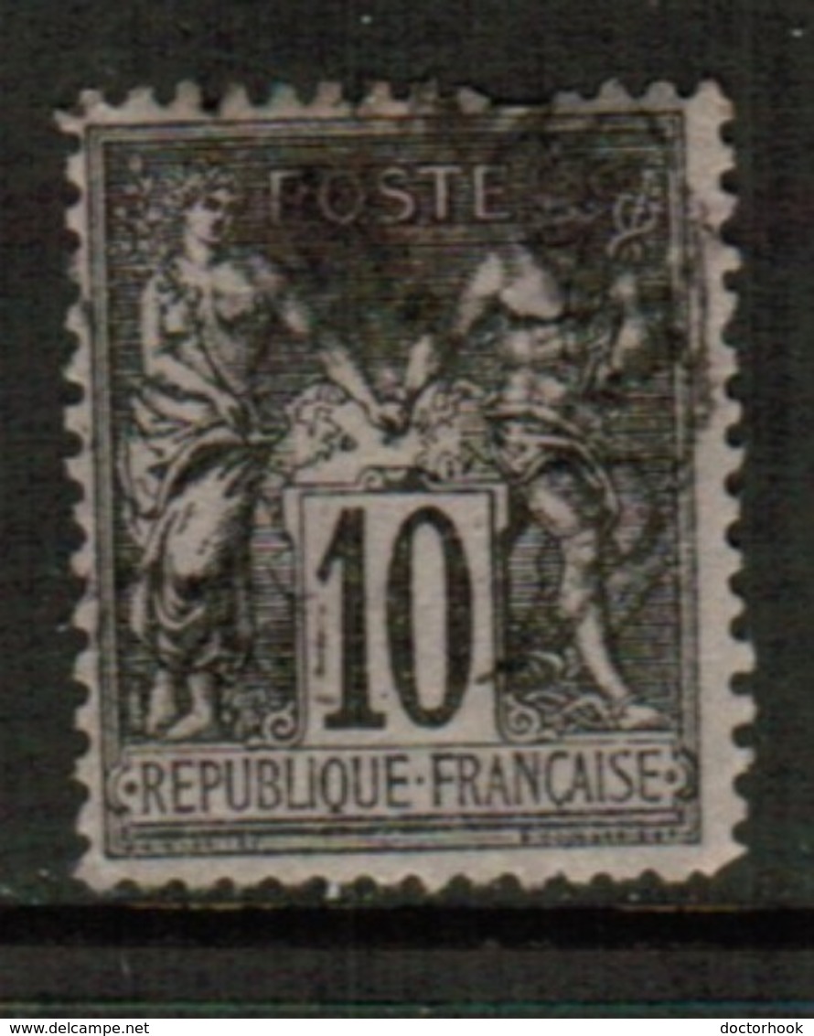 FRANCE  Scott # 91 F USED  (Stamp Scan # 514) - 1876-1898 Sage (Type II)