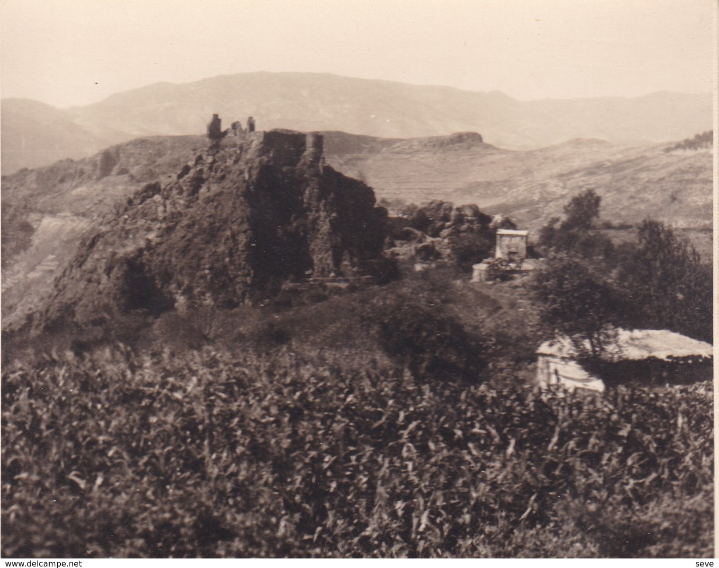 LANJARON Castillo Espagne 1929 Photo Amateur Format Environ 7,5 Cm X 5,5 Cm - Places