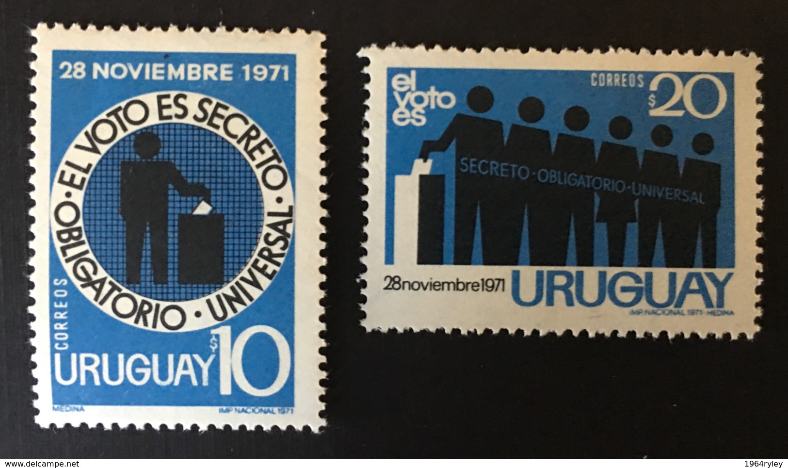Uruguay - MH* - 1971 - # 811/812 - Uruguay