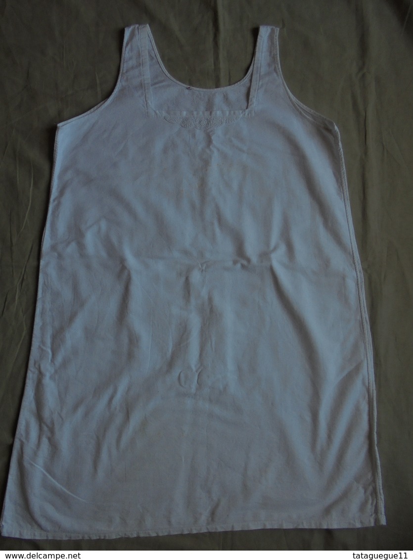 Ancien - Combinaison/chemise à Bretelles En Coton Pour Femme Années 40 - 1940-1970