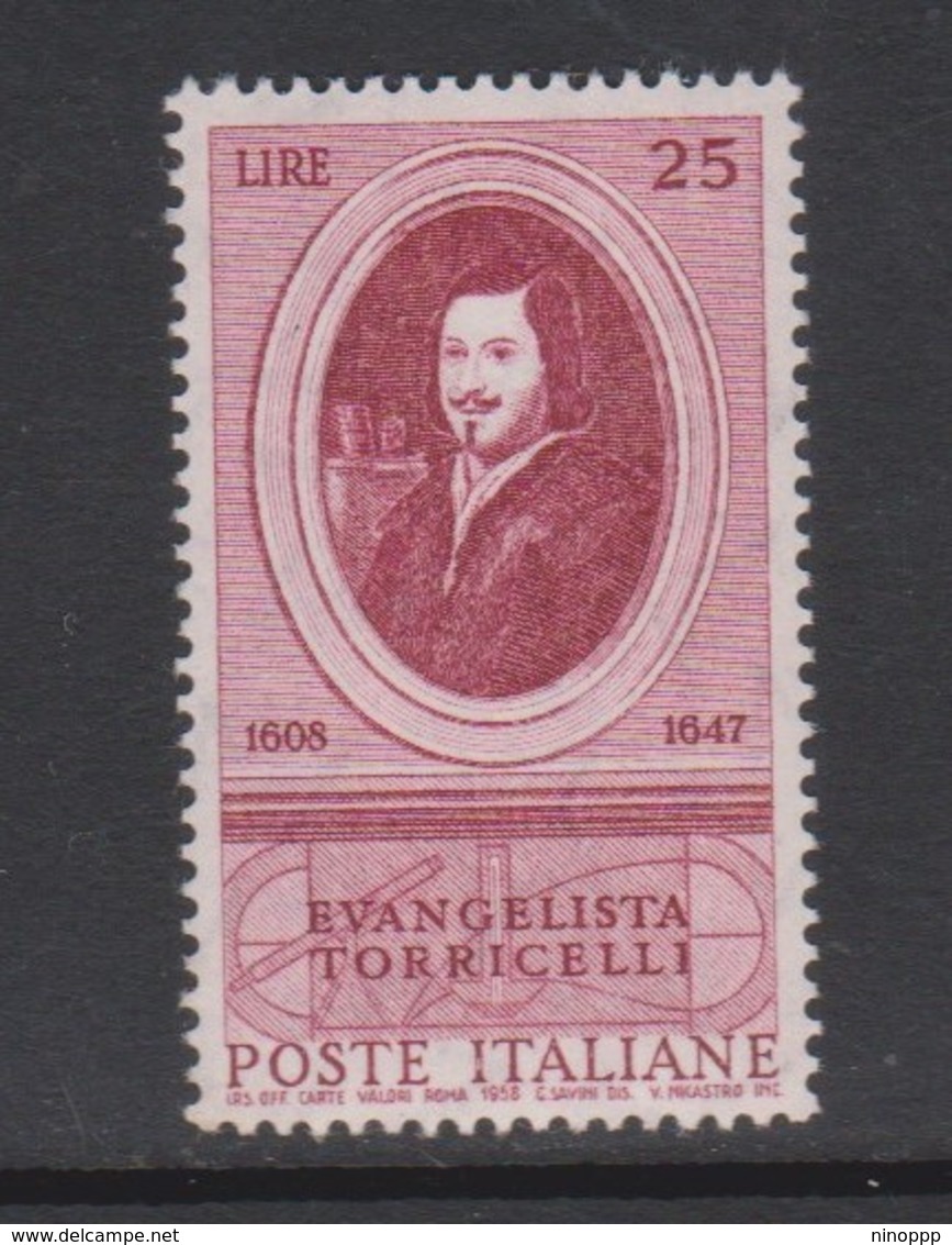 Italy Republic S 842 1958 350th Anniversary Birth Of Torricelli,mint Never  Hinged - 1946-60: Mint/hinged
