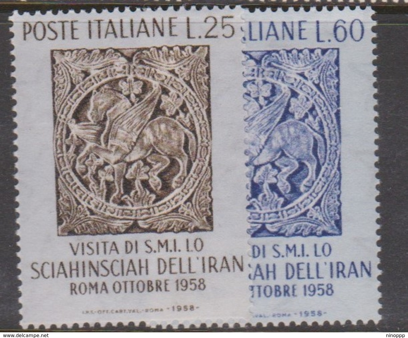 Italy Republic S 846-847 1958 Iran Scia Visit,mint Never  Hinged - 1946-60: Mint/hinged