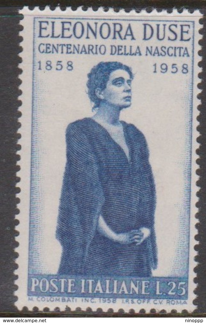 Italy Republic S 848 1958 Eleonora Duse,mint Never  Hinged - 1946-60: Mint/hinged